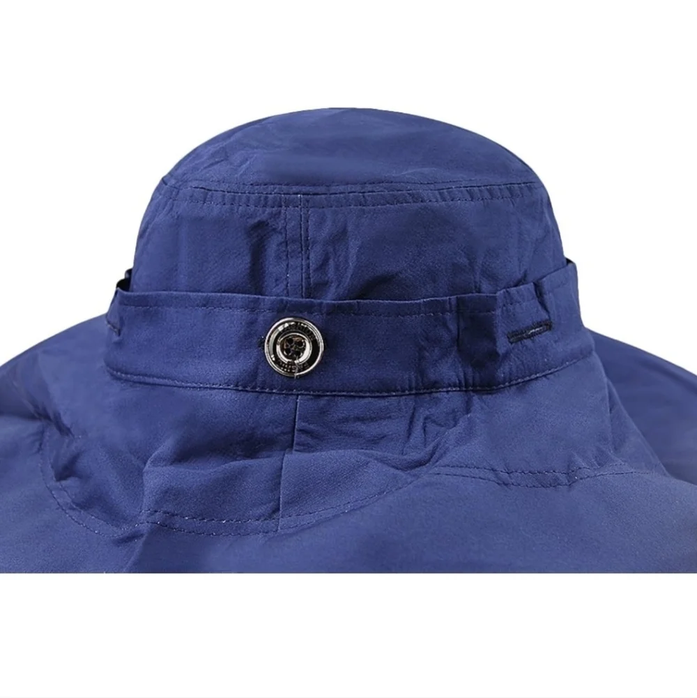 Fashion Women's Blue Wide Sun Convertible hat